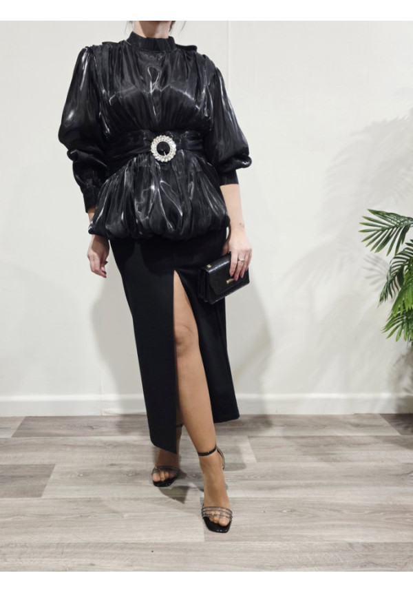 Blusa Satin Luxury Negro