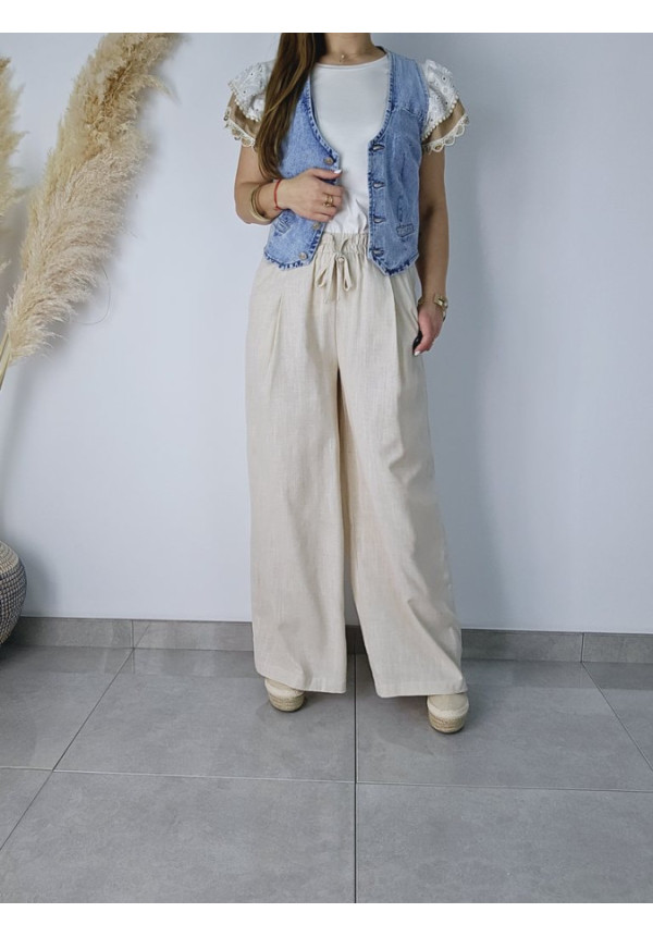 Pantalón Lino Bolsillos